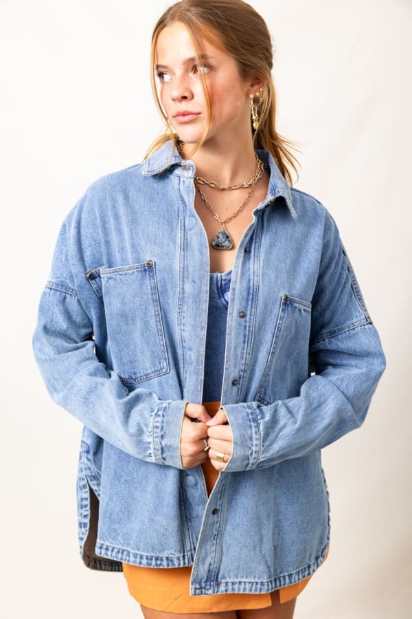 The Corinne Denim Shacket