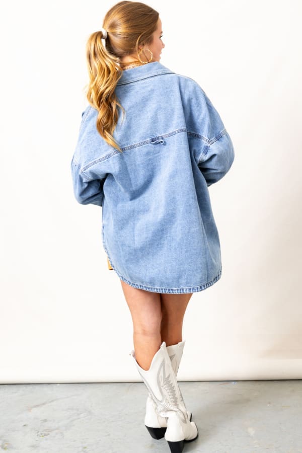 The Corinne Denim Shacket - Image 3