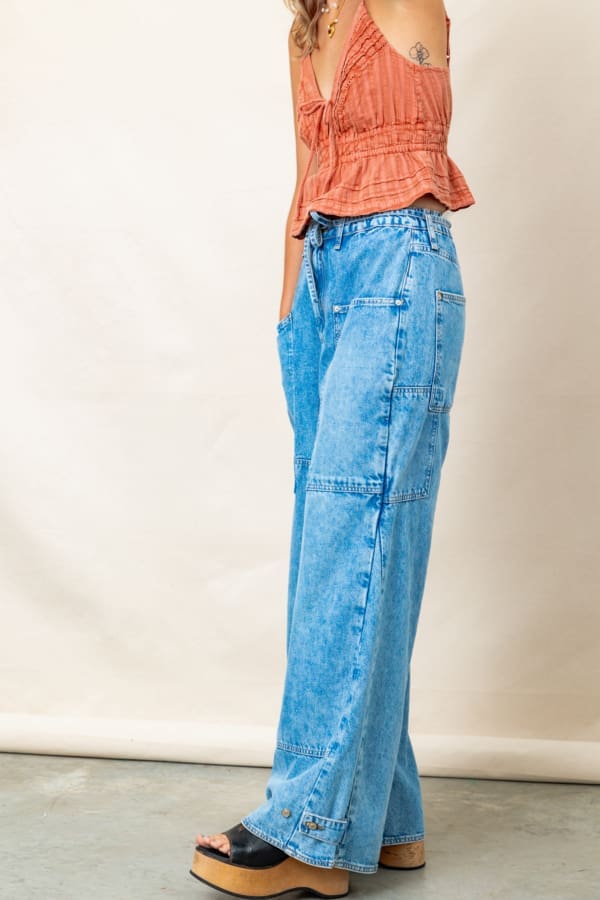 Free People Curvy Outlaw Wide Leg Jean - Image 3