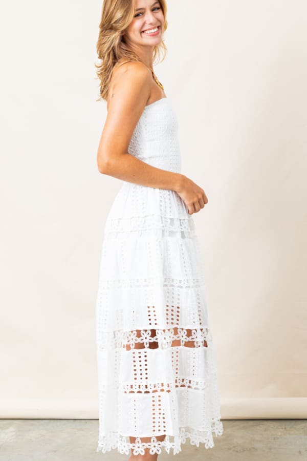 The Emily Eyelet Lace Tube Dress - Image 3