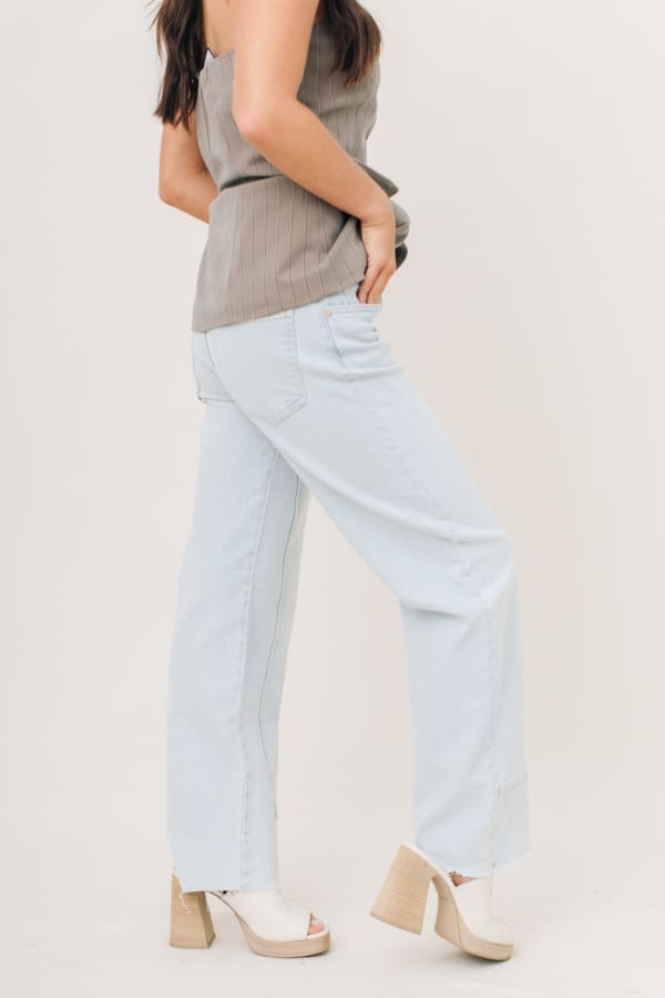 Free People Risk Taker Mid-Rise Straight Jeans - Image 3