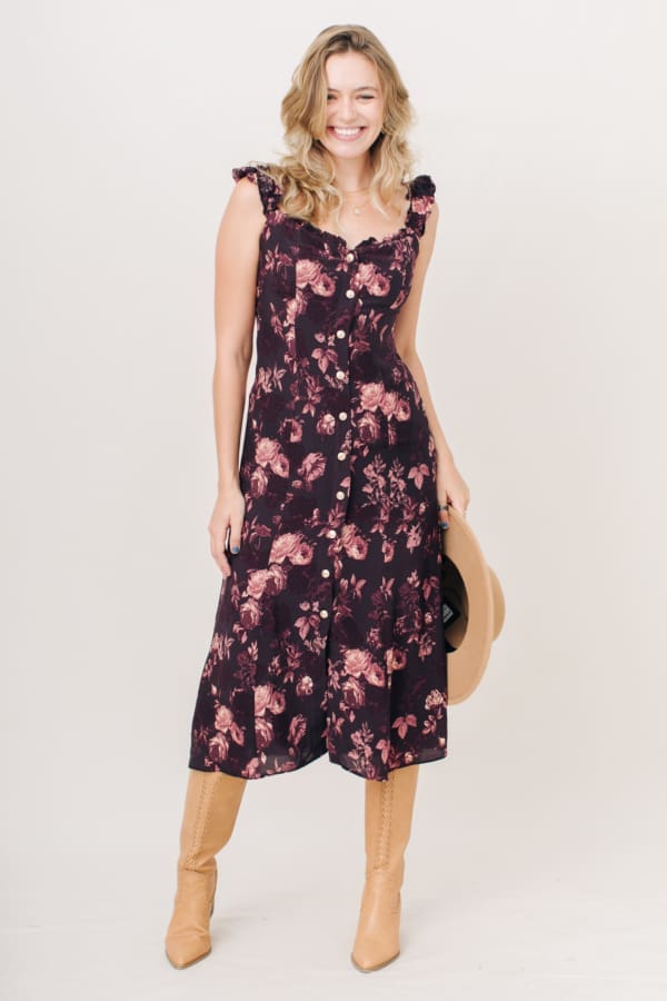 The Autumn Floral Maxi Dress