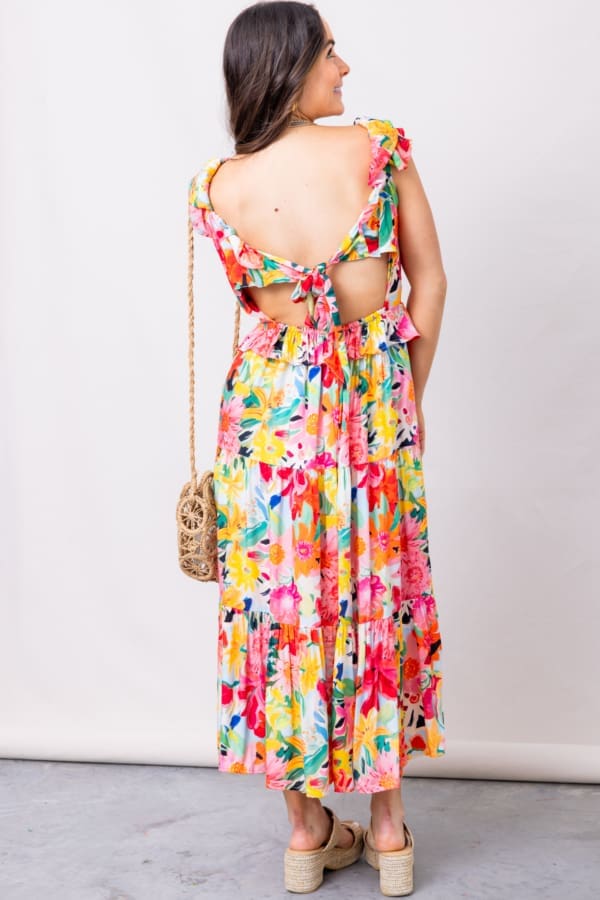 The Floral Flutters Sleeve Maxi Dress - Image 3