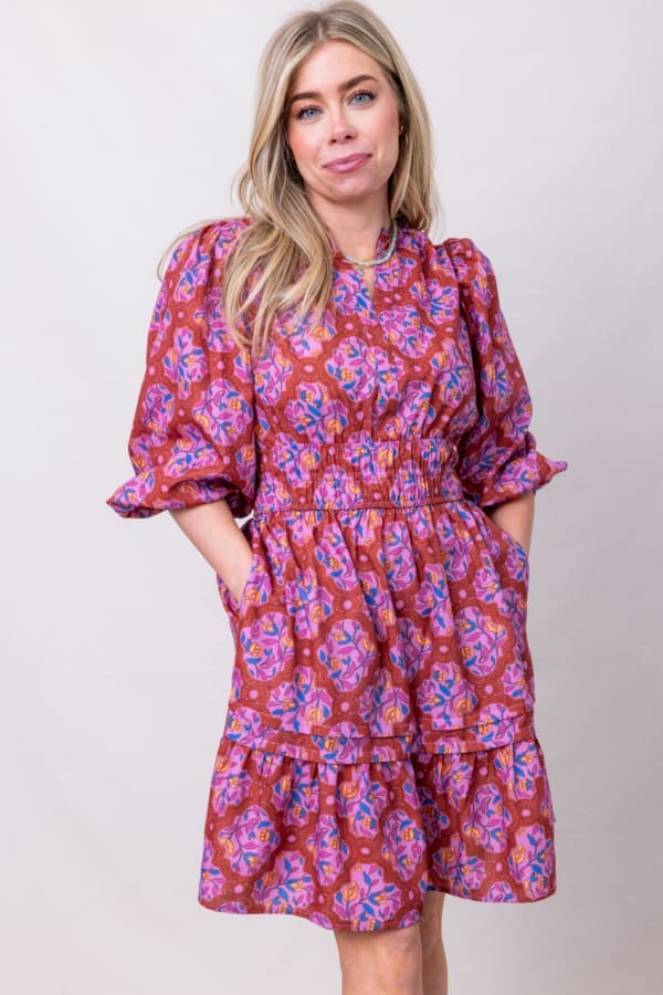 Sunday Best Floral Print Mini Dress