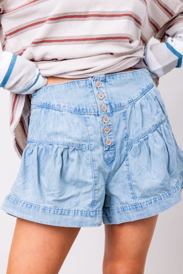 Free People Fleur Denim Shorts - Image 4