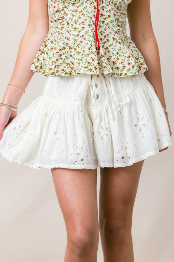 Free People Roselle Eyelet Mini Skirt