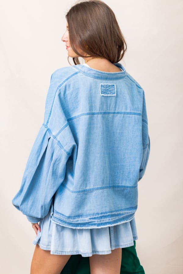 Free People Jude Denim Pullover - Image 3