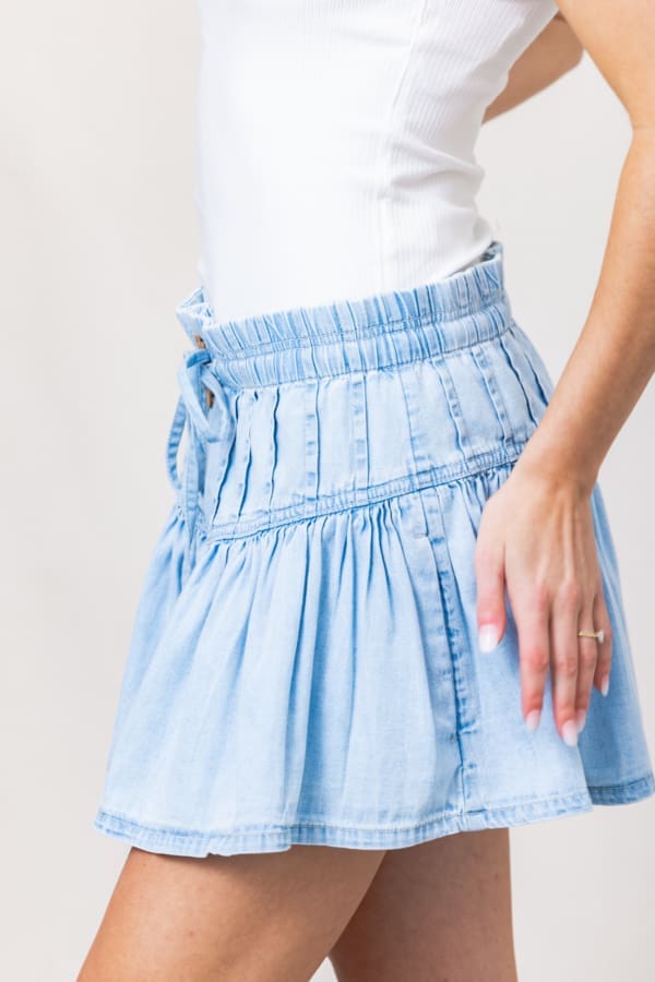 Free People Roselle Denim Mini Skirt - Image 2