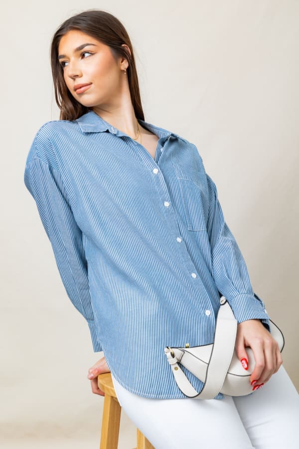 Sanctuary Boyfriend Tie Back Shirt