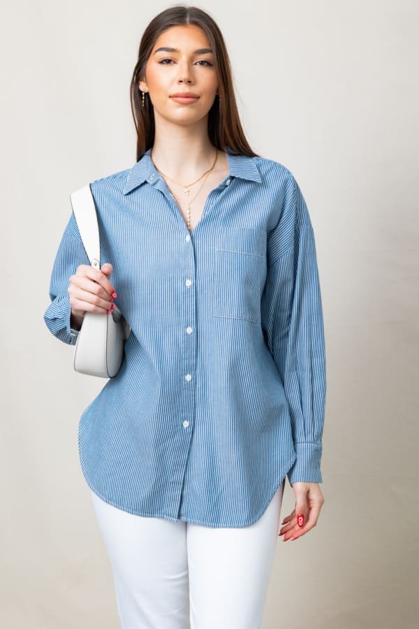 Sanctuary Boyfriend Tie Back Shirt - Image 2