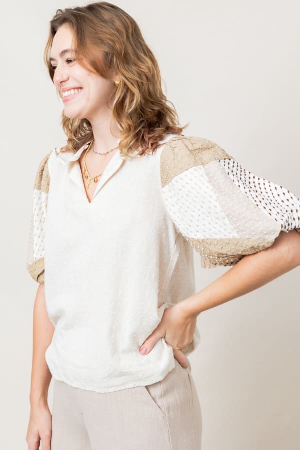 THML Naturally You Puff Sleeve Top - Image 2