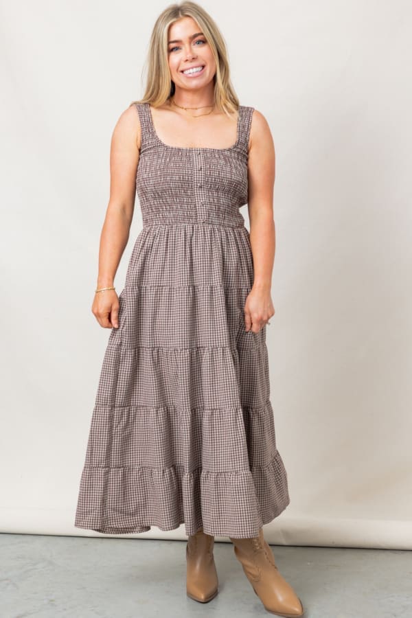 The Got It All Gingham Maxi Dress