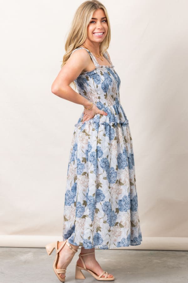 The Pretty Peony Smocked Midi Dress - Image 2