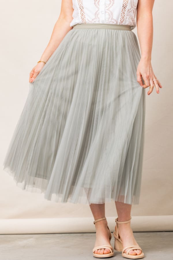 Lucy Paris Sharlene Pleated Tulle Skirt