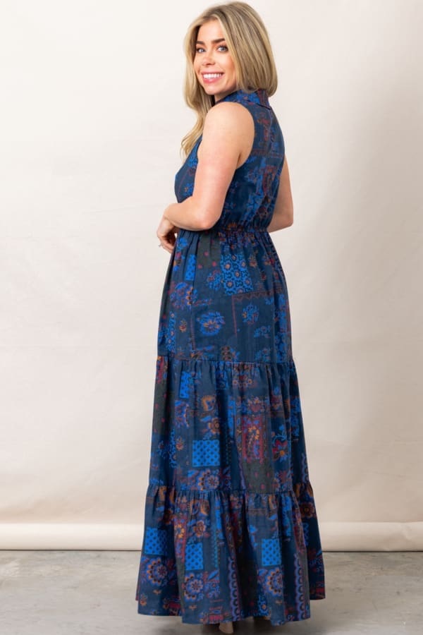 The Lunar Print Tiered Maxi Dress - Image 3