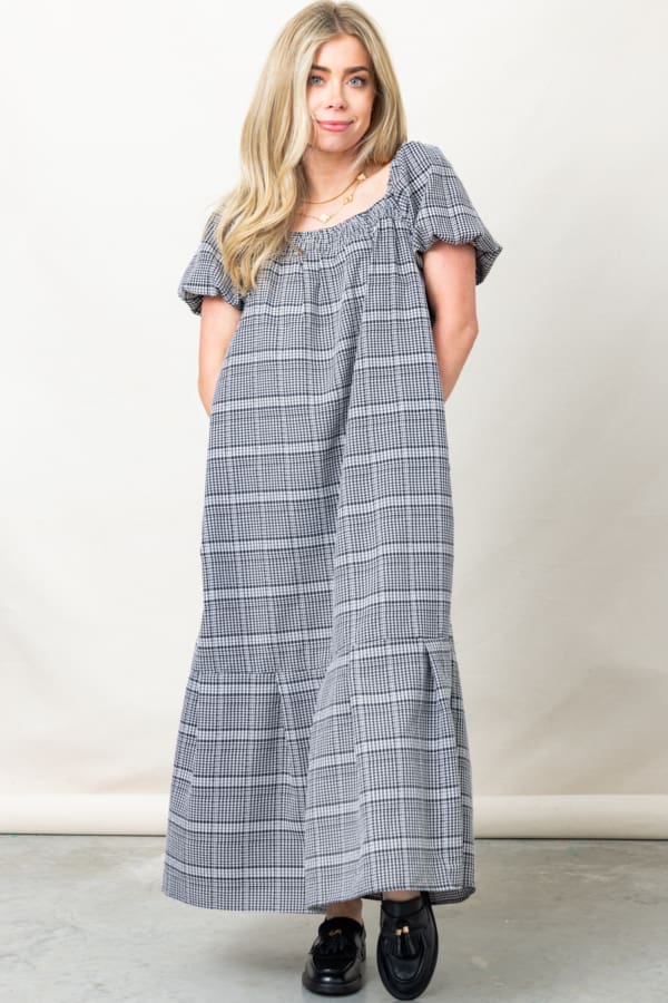 The Raven Plaid Print Dress