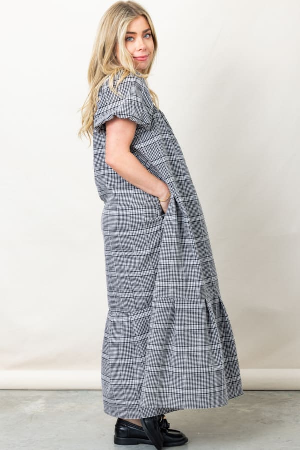 The Raven Plaid Print Dress - Image 2