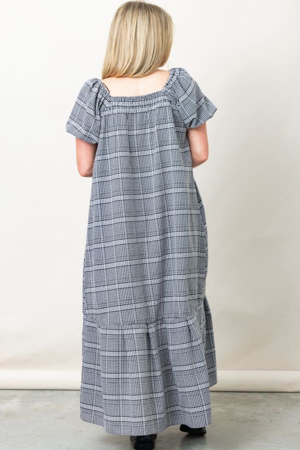 The Raven Plaid Print Dress - Image 3