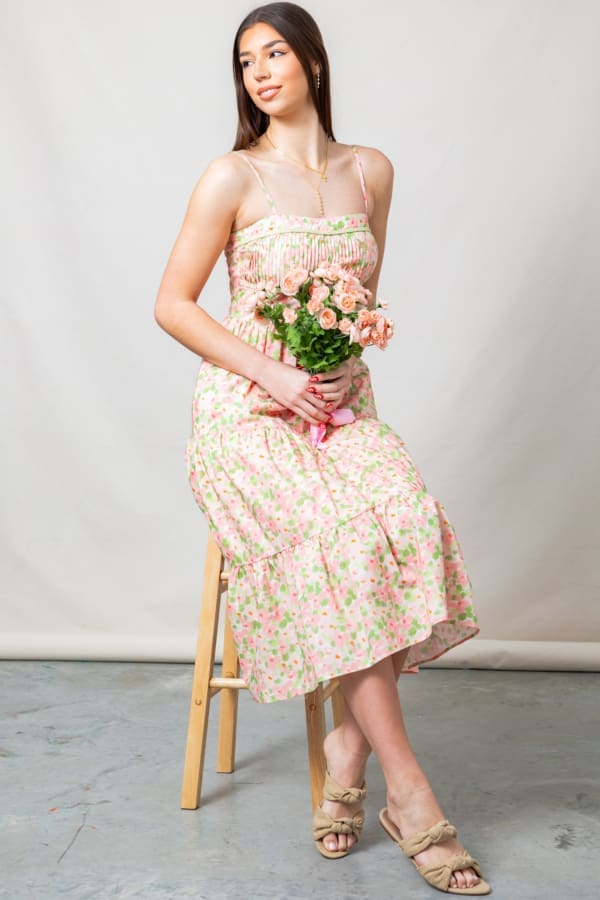 The Meadow Tiered Midi Dress