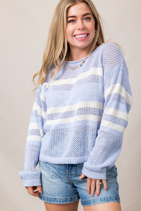 Sanctuary Sporty Open Knit Sweater