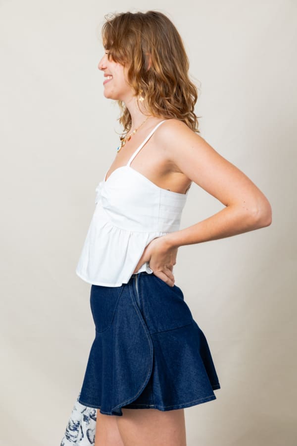 The Ribbon Poplin Cropped Tank - Image 2