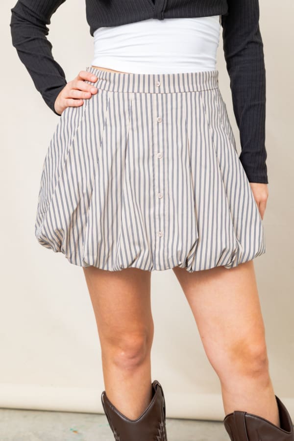 The Prim & Proper Striped Bubble Skirt